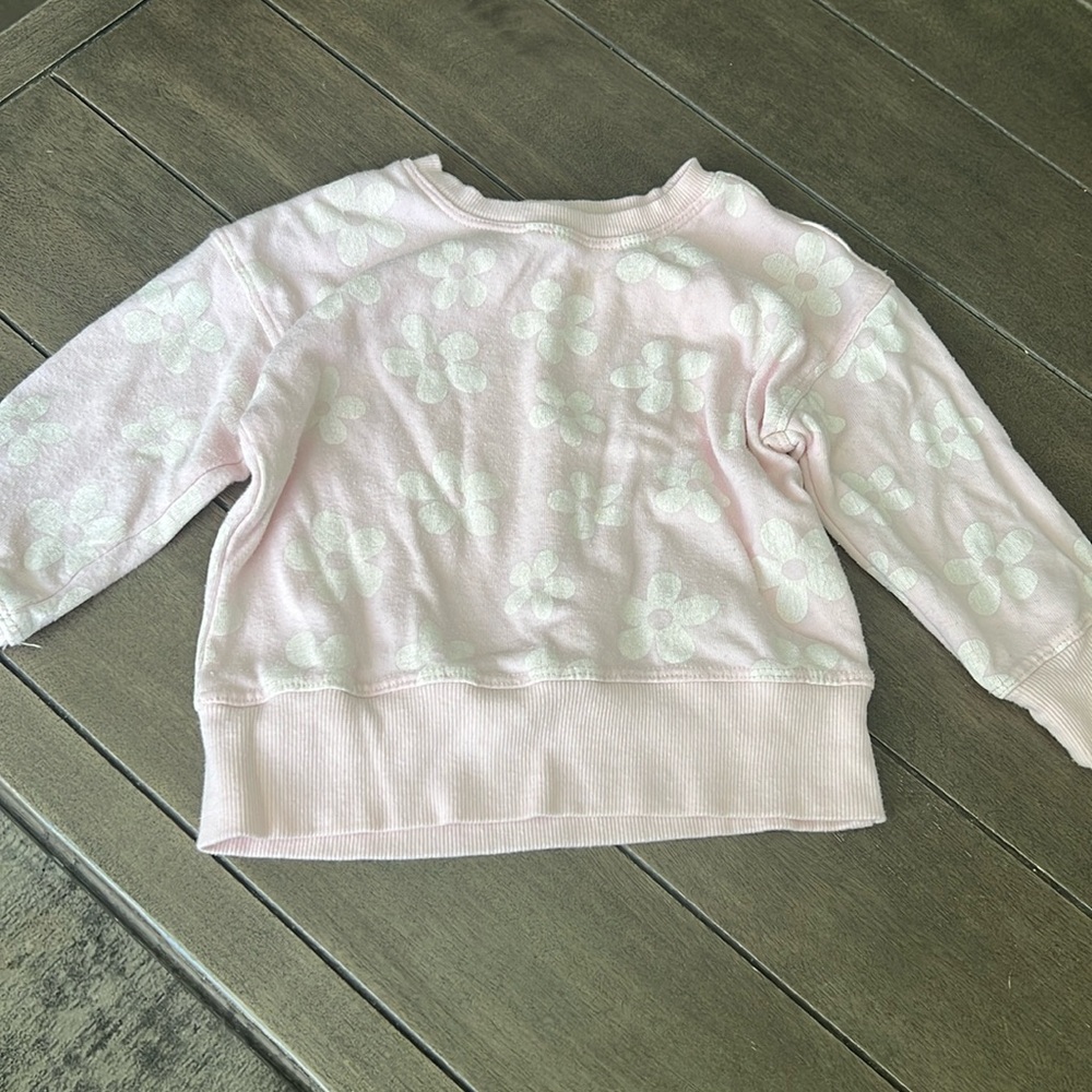 Grayson mini light pink daisy sweater 2T